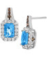 Cinnamon Citrine (2 ct. t.w.) & Diamond (5/8 ct. t.w.) Stud Earrings in 14k Rose Gold (Also in Amethyst, Blue Topaz, Peridot & Smoky Quartz)