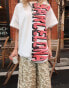 Фото #2 товара Labelrail x Daisy Birchall barcelona oversized t-shirt in white