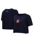 Фото #1 товара Women's Navy Houston Astros Painted Sky Boxy Cropped T-shirt