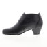 David Tate Status Womens Black Leather Slip On Ankle & Booties Boots 4.5