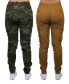 Women's Loose Fit Cotton Stretch Twill Cargo Joggers Set, 2 Pack