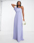 Фото #8 товара TNFC Bridesmaid one shoulder maxi dress in powder blue