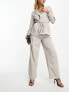 Фото #2 товара Vero Moda pinstripe relaxed wide leg trouser co-ord in grey