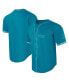 Фото #1 товара Men's Aqua Miami Dolphins Triple Tonal Mesh Button-Up Shirt