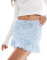 Фото #1 товара Cotton On mesh pyjama skirt in blue ditsy