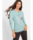Фото #1 товара 100% Cotton Long Sleeve Embellished Placement Print T-Shirt
