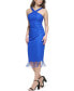 ფოტო #1 პროდუქტის Women's Fringe-Lace Sleeveless Midi Sheath Dress