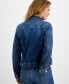 Фото #2 товара Petite Classic Denim Trucker Jacket, Created for Macy's