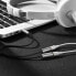 Фото #3 товара Rozdzielacz słuchawkowy 3.5mm mini jack AUX + mikrofon stereo 20cm srebrny