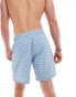 Hollister 7inch geometric printed swim shorts in blue