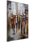 Фото #2 товара Paris Rain Mixed Media Iron Hand Painted Dimensional Wall Art, 40" x 28" x 3"