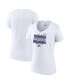 Фото #5 товара Women's White Colorado Avalanche 2022 Stanley Cup Champions Saucer Pass V-Neck T-shirt