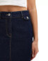 Фото #5 товара Selected Femme denim mini skirt in dark blue