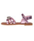 Фото #3 товара Big Girl's Strappy Sandal with Cute Rhinestone Tubular Bow Polyurethane Sandals