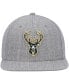 Men's Heathered Gray Milwaukee Bucks 2.0 Snapback Hat
