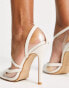 Фото #4 товара Be Mine Bridal Amila strap detail heeled shoes in cream
