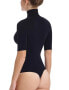 Commando Ballet Short Sleeve Turtleneck Bodysuit One Size Black - KT036