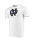 ფოტო #3 პროდუქტის Men's White Notre Dame Fighting Irish School Logo Performance Cotton T-shirt