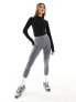 ASOS 4505 seamless active rib long sleeve body with mock neck in black