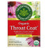 Фото #1 товара Organic Throat Coat, Lemon Echinacea, Caffeine Free, 16 Wrapped Tea Bags, 1.13 oz (32 g)