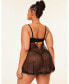 ფოტო #3 პროდუქტის Plus Size Aubrey Unlined Babydoll Lingerie