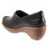 Softwalk Minna S2253-001 Womens Black Leather Hook & Loop Clog Flats Shoes