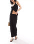 Фото #2 товара SNDYS knit rib maxi skirt co-ord in black