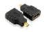 Techly IADAP-HDMI-MD - Micro HDMI D - HDMI - Black