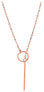 Stylish pink gold plated necklace