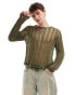 Фото #1 товара COLLUSION distressed knit jumper in khaki