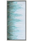 Green Frequency Textured Metallic Hand Painted Wall Art by Martin Edwards, 24" x 48" x 1.5"