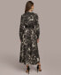 ფოტო #2 პროდუქტის Donna Karan Women's Printed Belted Shirtdress