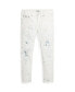 Фото #1 товара Toddler and Little Girls Paint-Splatter Tompkins Skinny Jeans