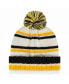 Фото #3 товара Big Boys and Girls Cream Pittsburgh Steelers Driftway Cuffed Knit Hat with Pom