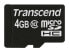 Фото #5 товара Transcend microSDXC/SDHC Class 10 4GB - 4 GB - MicroSDHC - Class 10 - NAND - 90 MB/s - Black