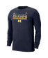 ფოტო #2 პროდუქტის Men's Navy Michigan Wolverines College Football Playoff 2023 National Champions Performance Long Sleeve T-shirt