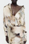 Фото #3 товара Рубашка из сатина с принтом тай-дай ZARA