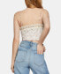 Топ BCBGeneration Lace Trim Antique White Cropped
