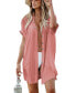 Фото #1 товара Women's Collared Front Button Cover-Up