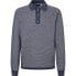 HACKETT Textured Knit long sleeve polo Синий, L - фото #1