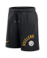 ფოტო #2 პროდუქტის Men's Black Pittsburgh Steelers Arched Kicker Shorts