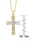 ფოტო #2 პროდუქტის Diamond Accent Gold-plated Cross Pendant Necklace