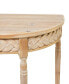 Фото #3 товара Wood Intricately Carved Floral Console Table with Woven Detail, 44" x 16" x 31"