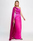 Фото #3 товара Juniors' One-Shoulder Flyaway Gown, Created for Macy's