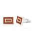 ფოტო #2 პროდუქტის Stainless Steel Enamel Square Cuff Links