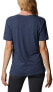 Columbia 280091 Bluebird Day Relaxed V Neck Nocturnal Heather/Hey There, 2X Plus