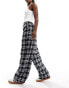 Фото #4 товара Stradivarius STR pull on trouser in check print