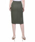 Фото #2 товара Petite Slim Belted Scuba Crepe Skirt