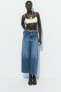 Фото #2 товара Джинсы z1975 wide leg cropped с высокой посадкой и ремнем ZARA