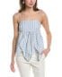 Ganni Stripe Panel Strap Top Women's